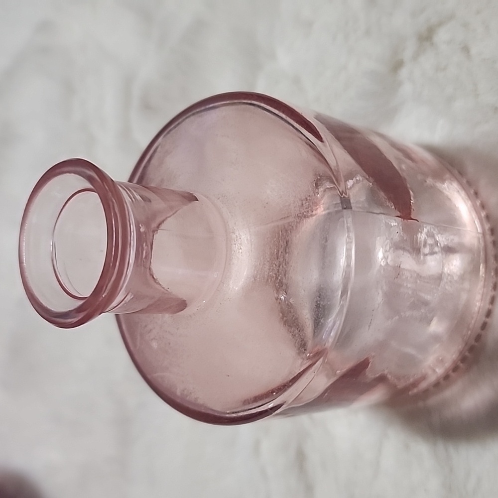 Pop Corn Pot With Handle And Strainer & Candle Holders, Pink Glass Bottle. - Picture 8 of 9